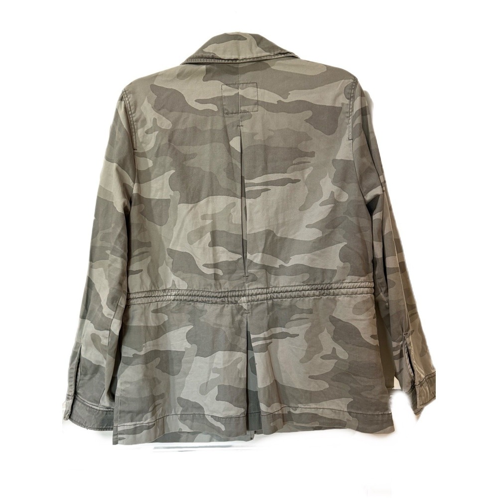 Abercrombie & Fitch Military Womens L Utility Jacket Anorak Green Camouflage Y2K - Picture 2 of 7